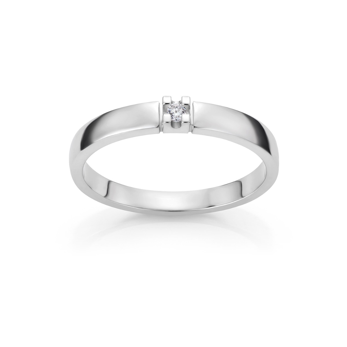 Alliansering 585 Hvitt Gull 0,10 ct