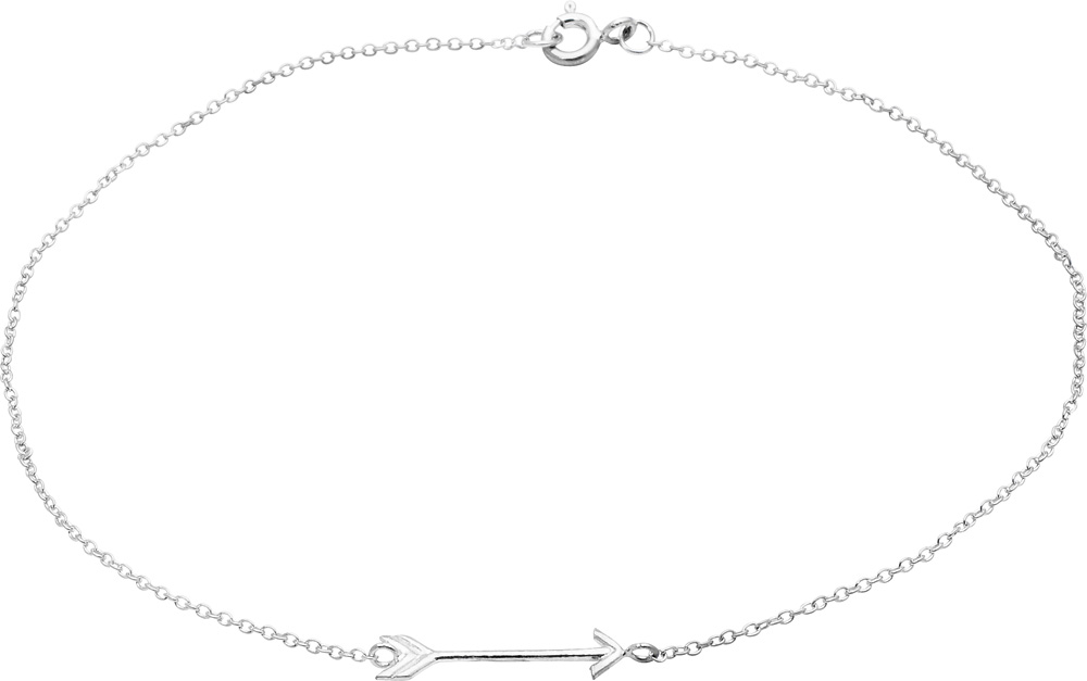 Ankelkjede Pil Sølv 
