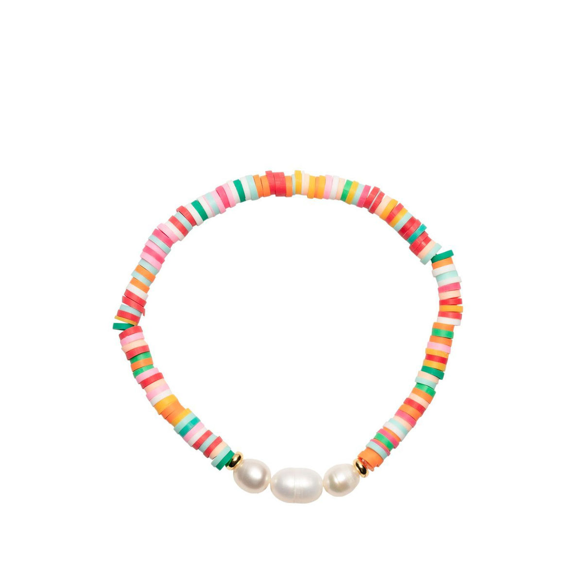 Armbånd Beads Perler Lys Rosa Multi 