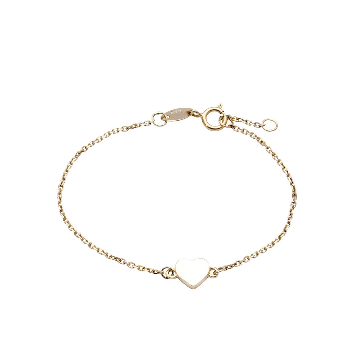 Armbånd Hjerte 375 Gult Gull