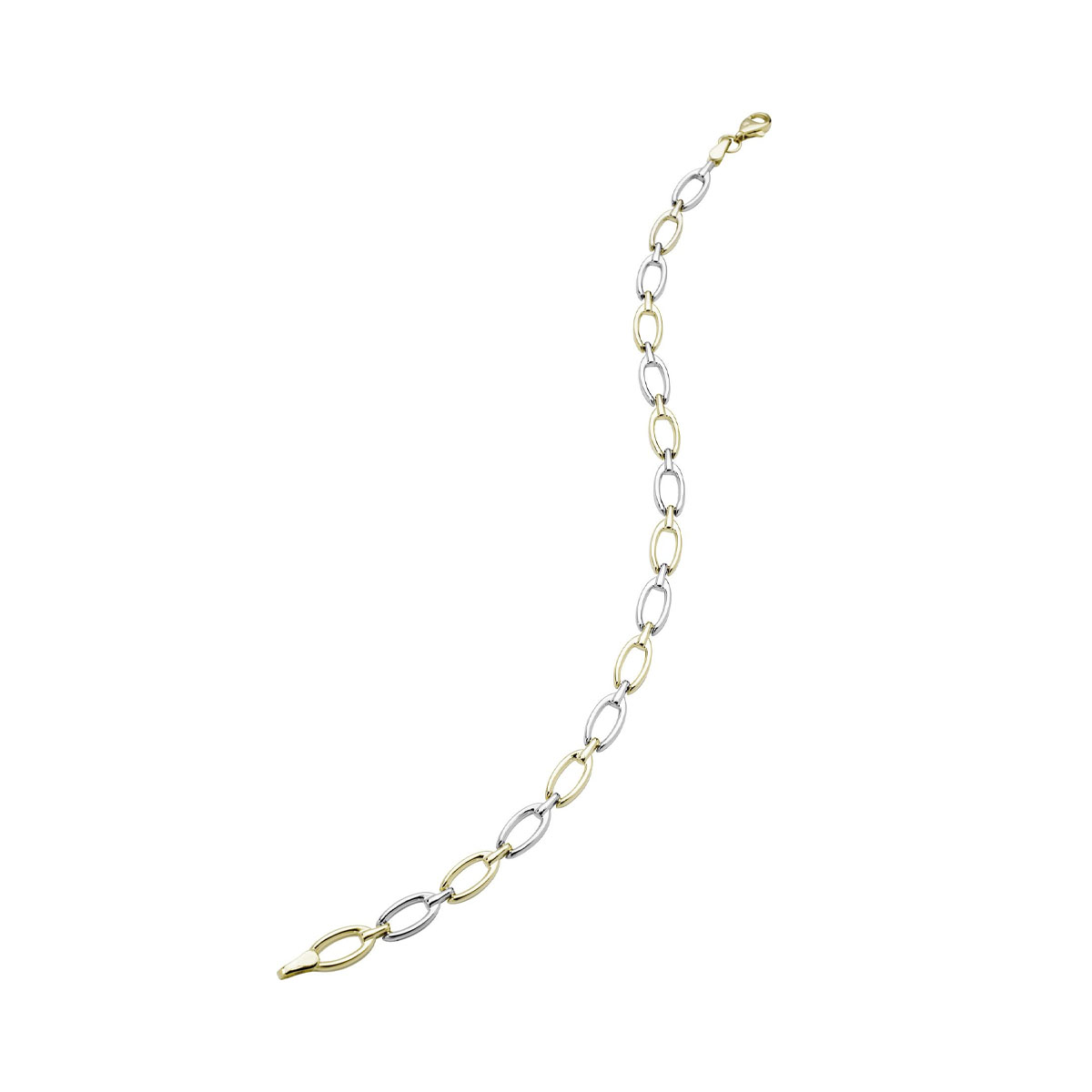 Armbånd i tofarget gull