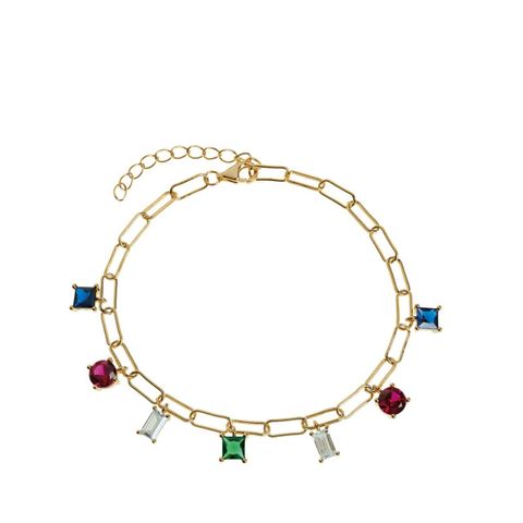 Armbånd Fargede Cubic Zirkonia Sølv