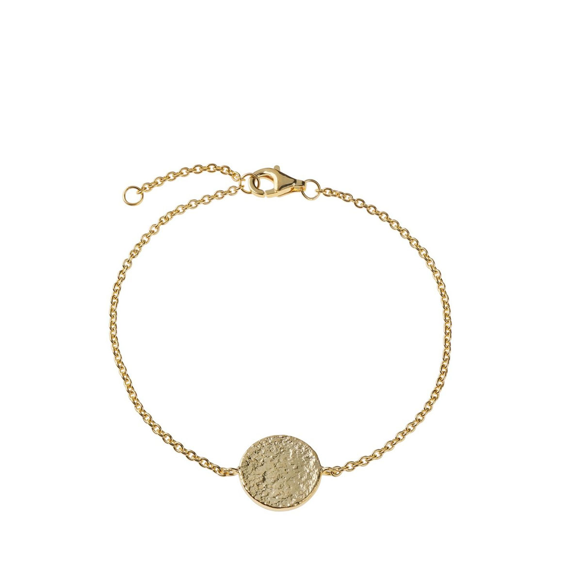 Armbånd Hamret Plate Sølv