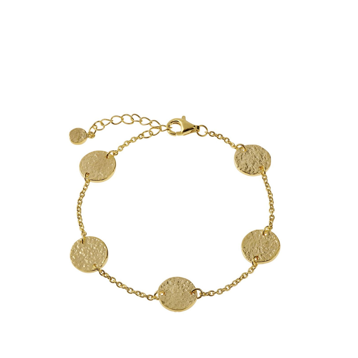 Armbånd Plater Hamret Sølv