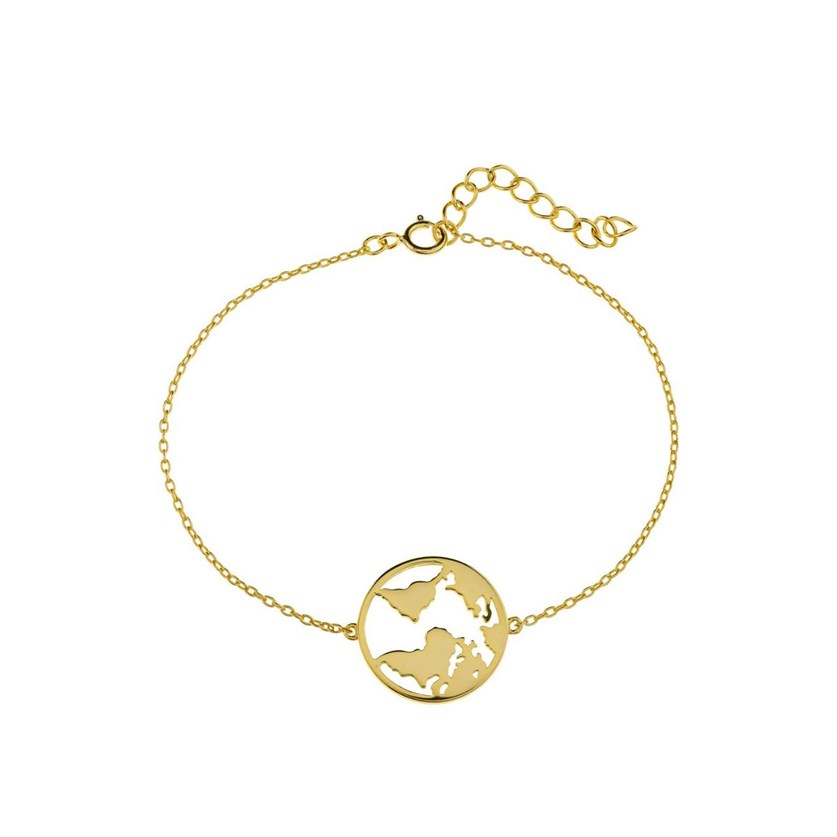 Armbånd Jordklode 925 Forgylt Sølv 