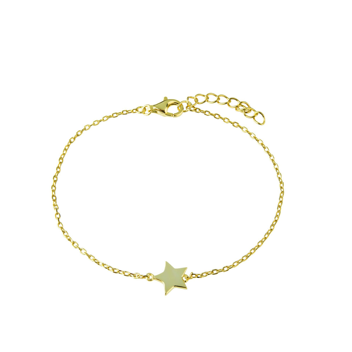 Armbånd Stjerne Gullforgylt Sølv 