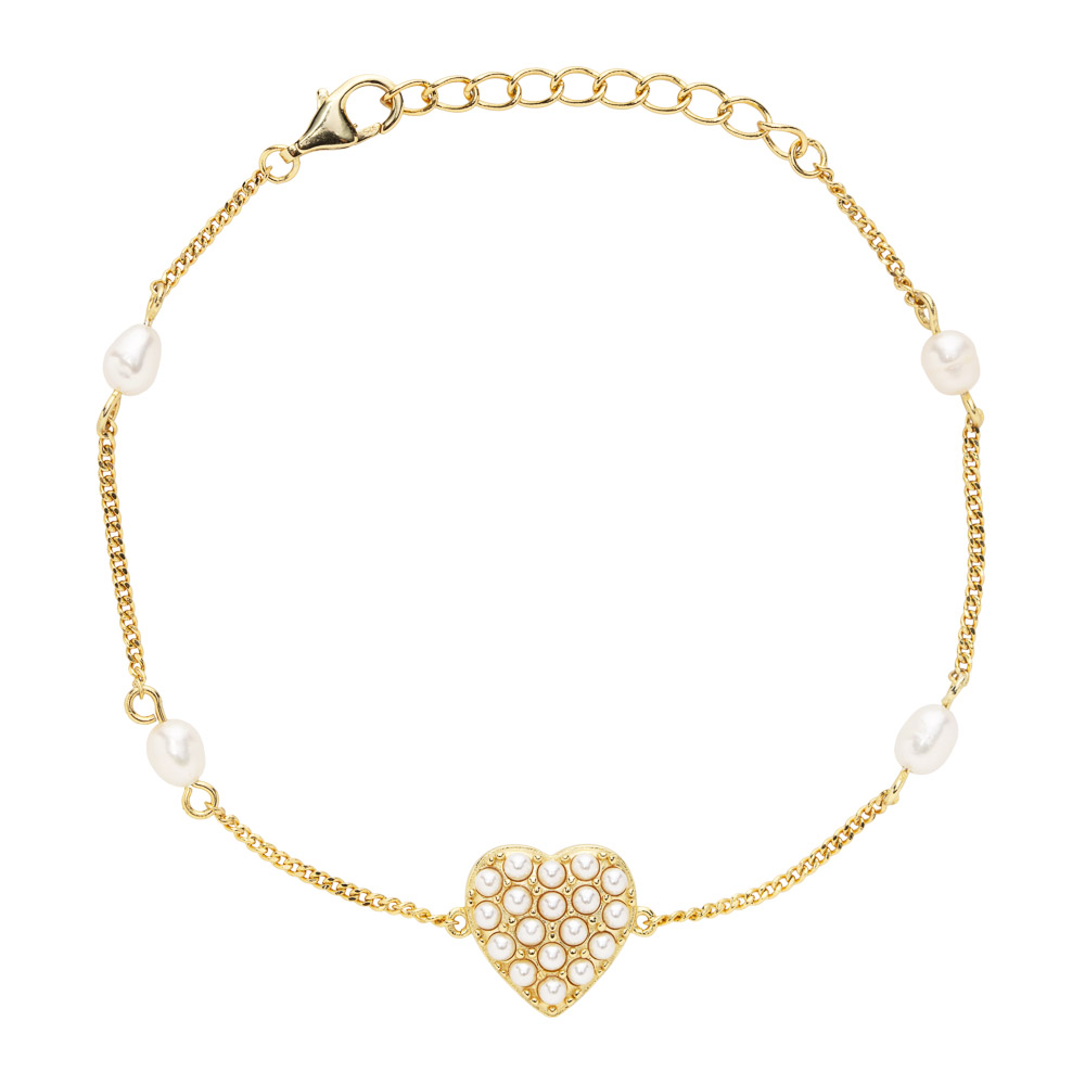 Armbånd Hjerte 925 Forgylt Sølv