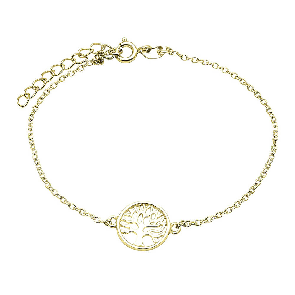 Armbånd Livets Tre 925 Forgylt Sølv