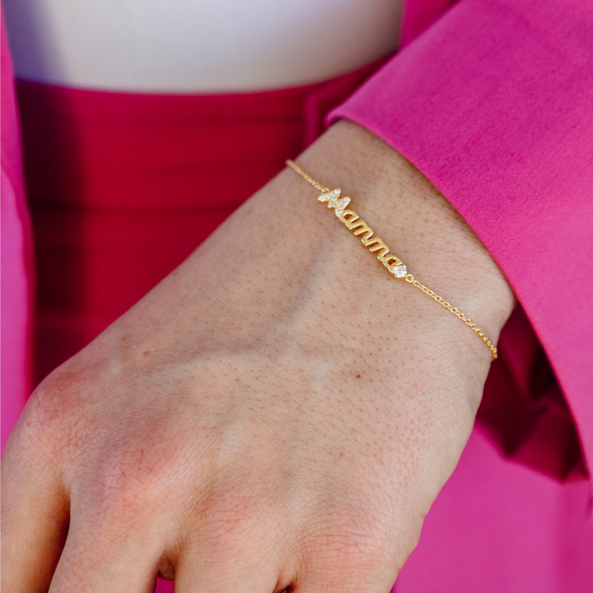 Armbånd Mamma 925 Forgylt Sølv