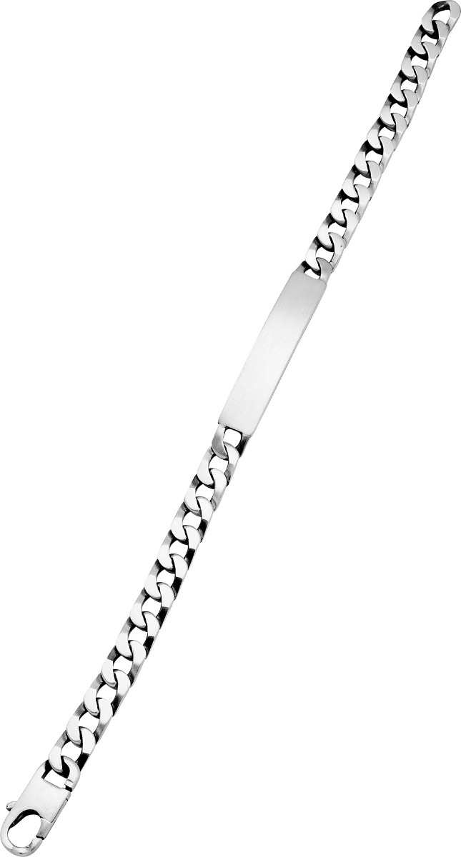 Armbånd Panser Plate Sølv 