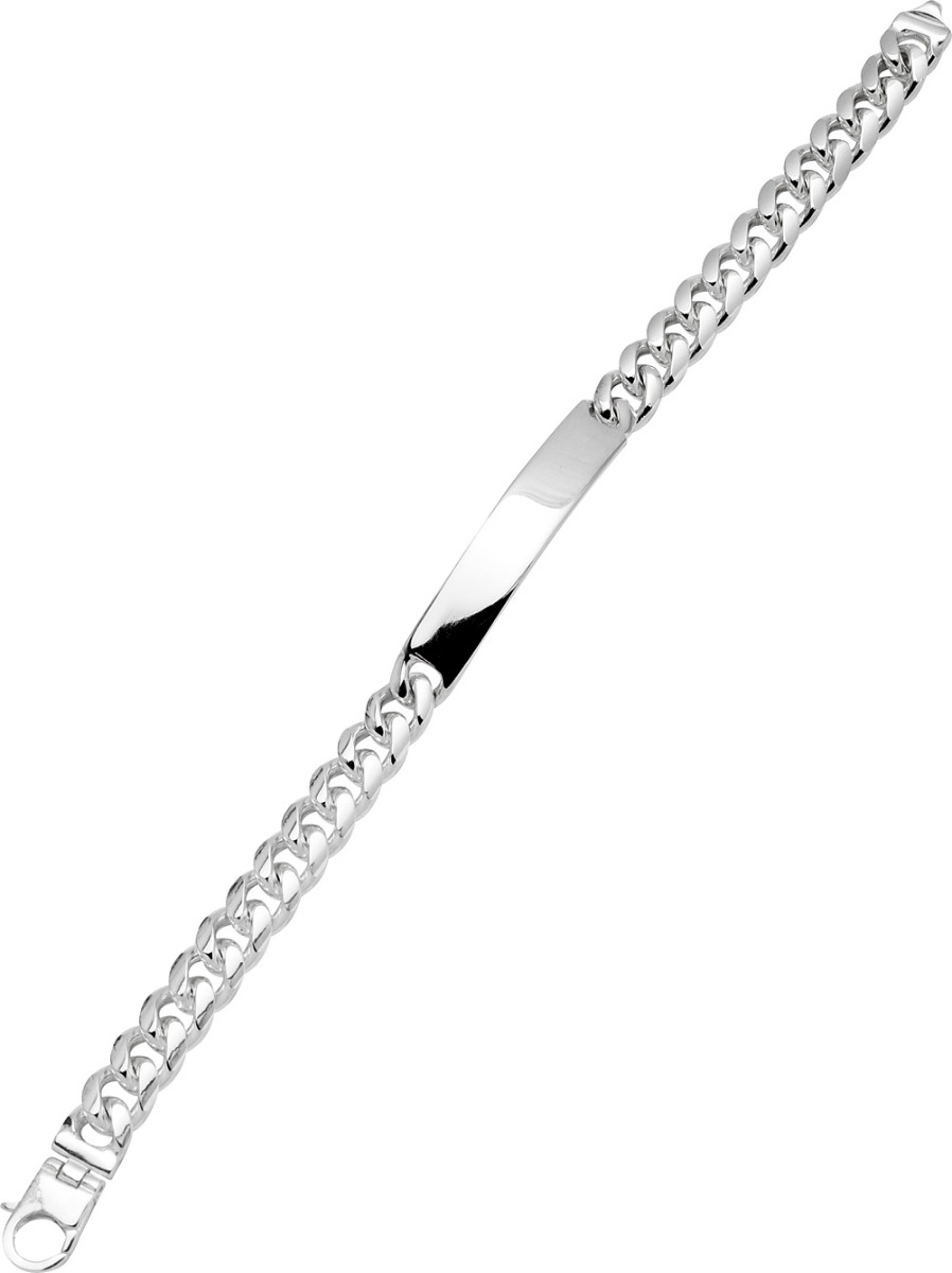 Armbånd Panser Plate Sølv 