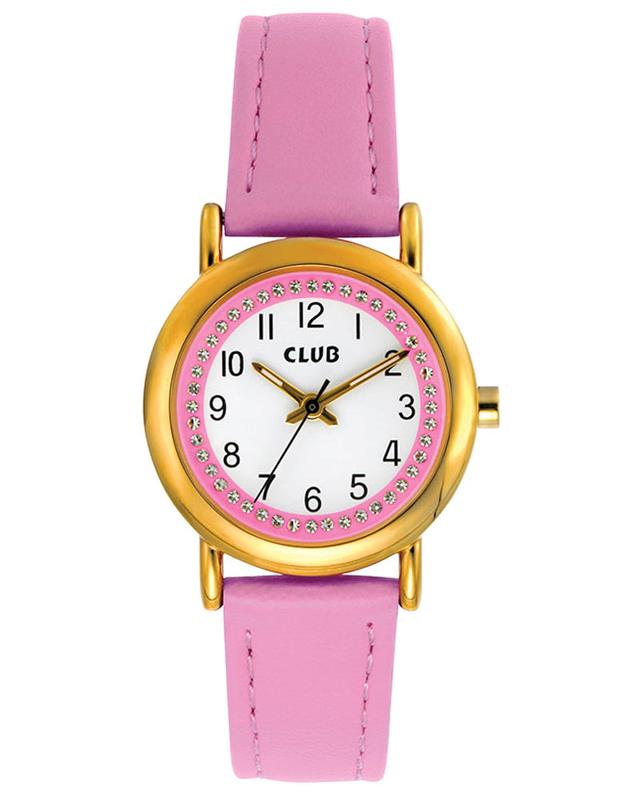 Barneklokke Lys Rosa/Gold Ø27mm 