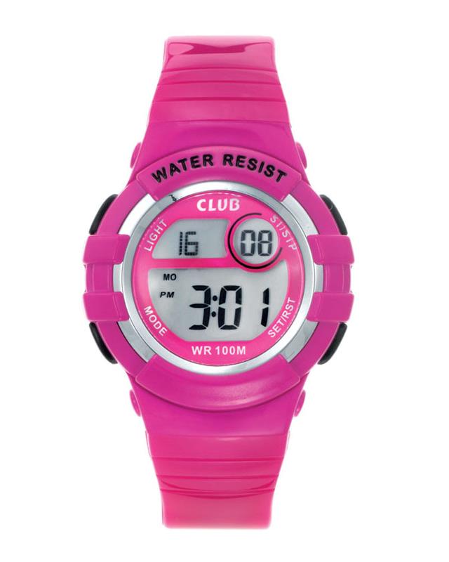 Barneklokke Digital Rosa 100 ATM