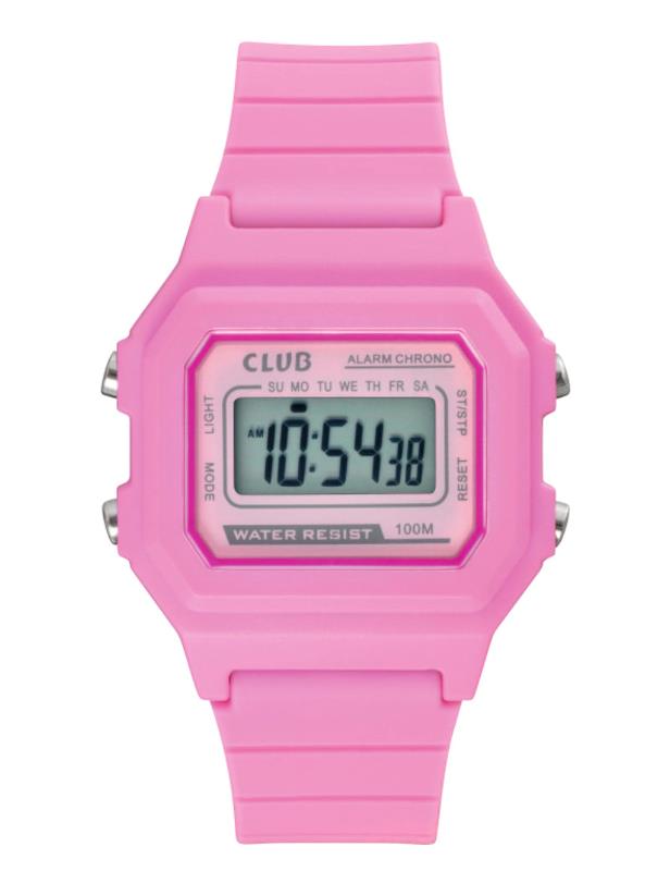 Barneklokke Digital Rosa Ø31mm 