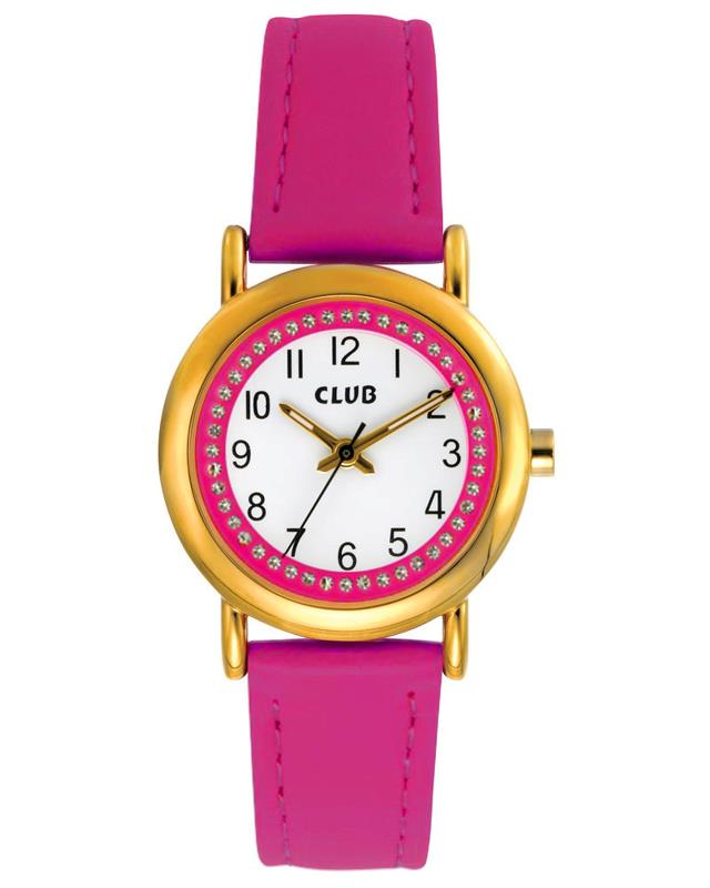 Barneklokke Rosa/Gold Ø 27mm