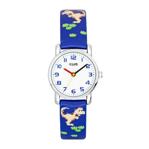 Barneklokke Blå Dinosaur 27 mm