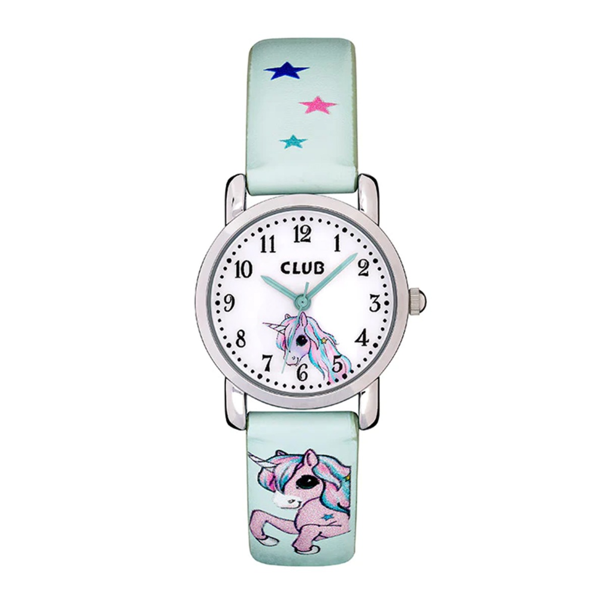 Barneklokke Enhjørning Lyseblå 27 mm