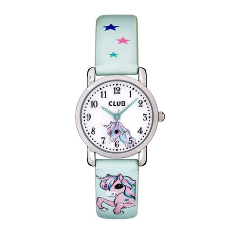 Barneklokke Enhjørning Lyseblå 27 mm