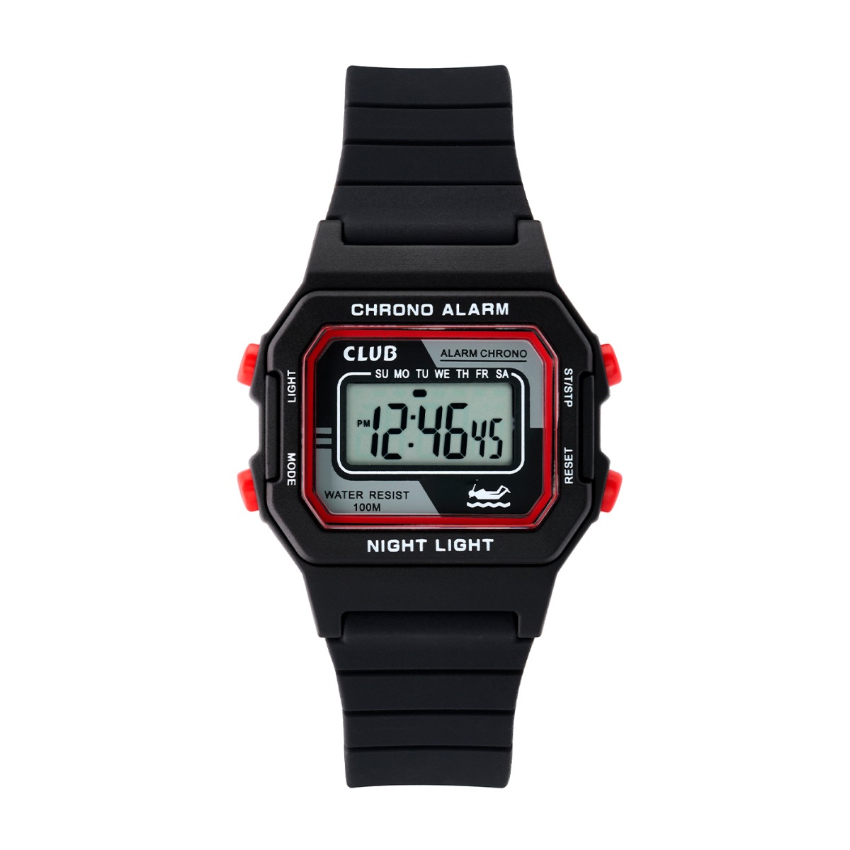 Barneklokke LCD Sort 31 mm