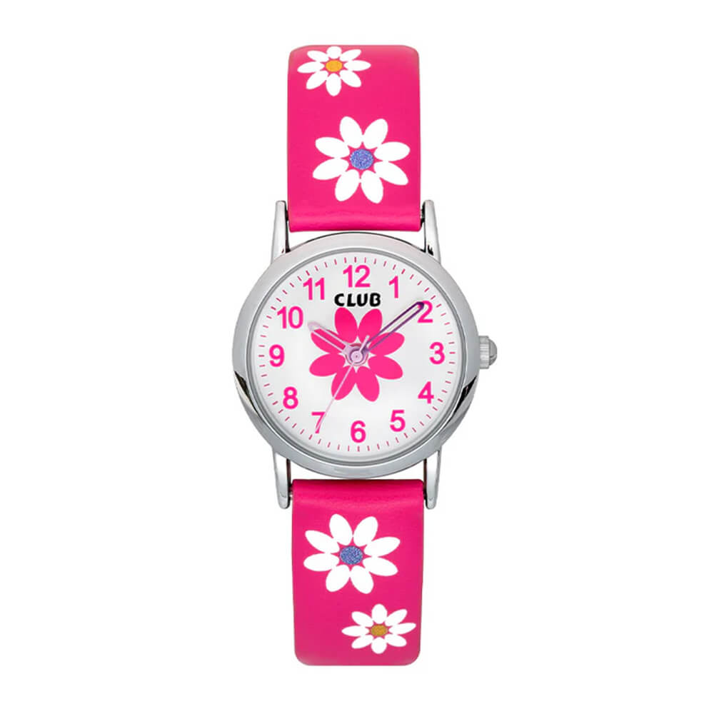 Barneklokke Rosa Blomst 26,5 mm