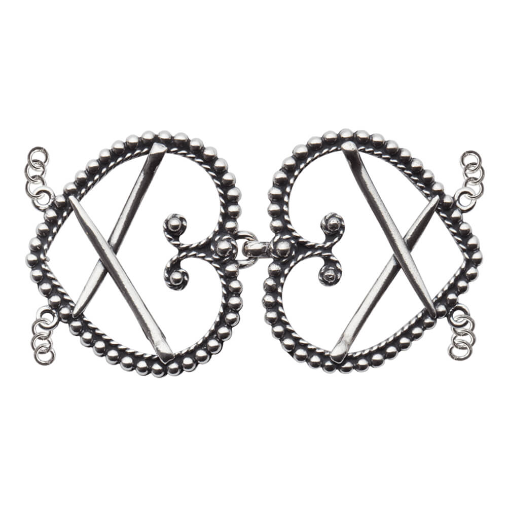 Beltespenne Østfold 830 Oksidert Sølv