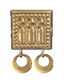 * beltestøl, forgylt m. ringla