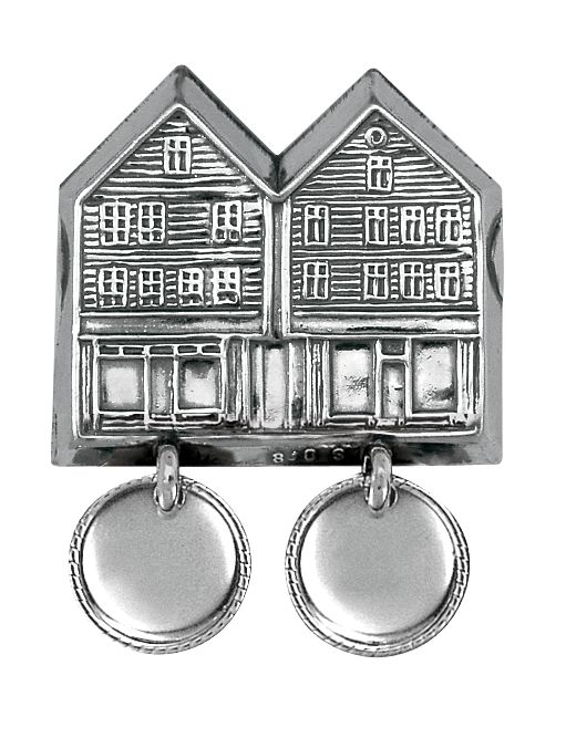 Beltestøl Bryggen Bergen 830 Oksidert Sølv