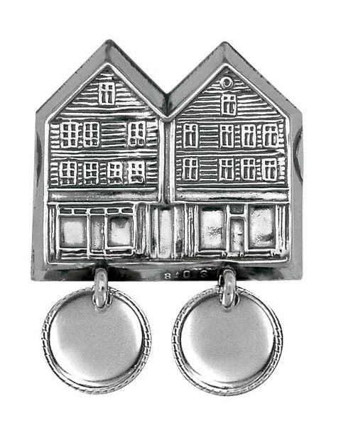 Beltestøl Bryggen Bergen 830 Oksidert Sølv