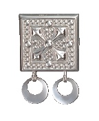 beltestøl, hvit m. ringlauv