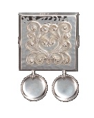 beltestøl, hvit m. tråkantløvntlau