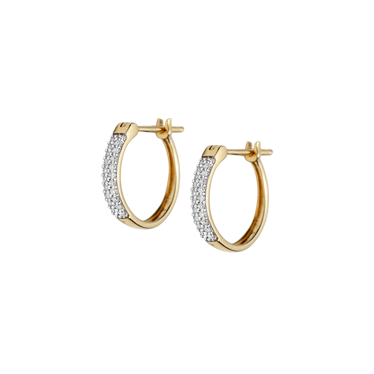 Diamantøreringer Gult Gull 0,08 ct.