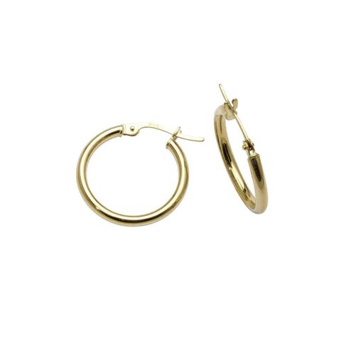Øreringer 585 Gult Gull 15 mm