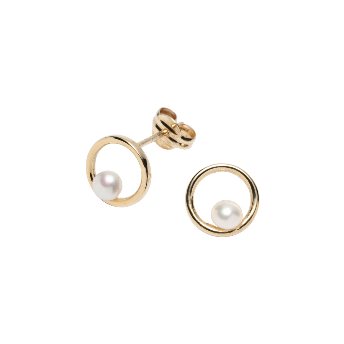 Øredobber Ferskvannsperler 375 Gult Gull