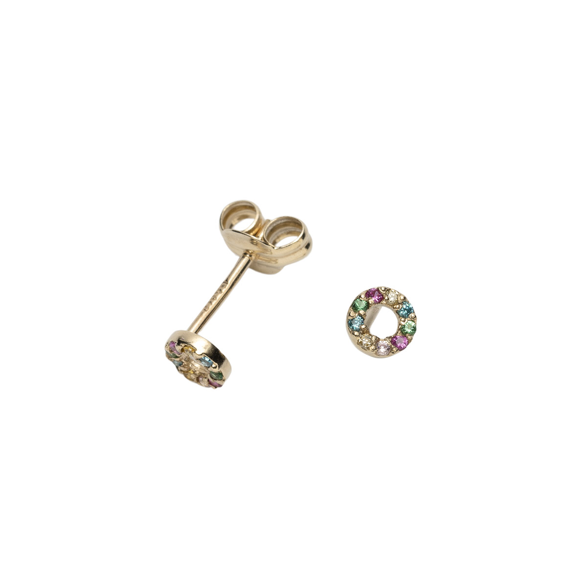 Øredobber Sirkel 375 Gult Gull