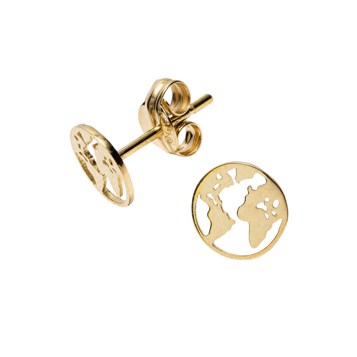 Øredobber Jordklode 375 Gult Gull 