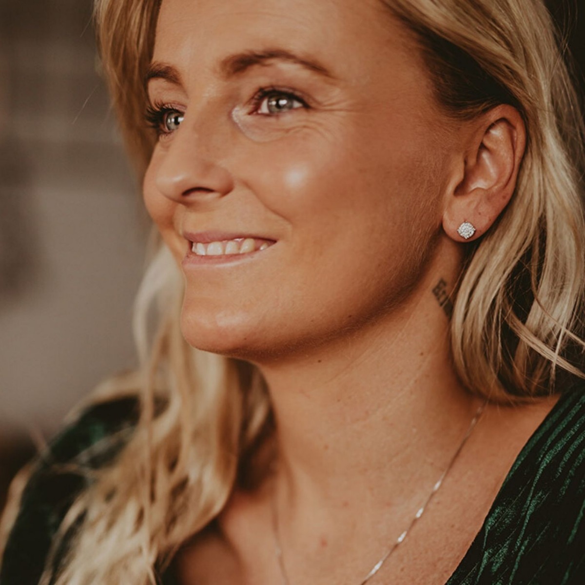 Diamantøredobber 375 Hvitt Gull 0,283 ct.