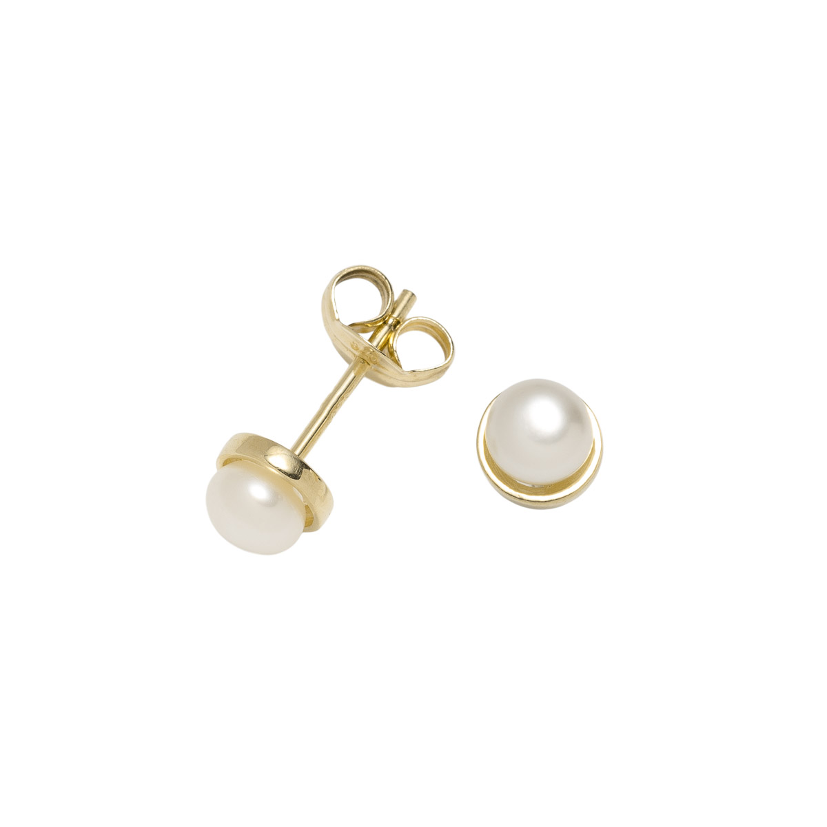 Øredobber Ferskvannsperler 375 Gult Gull