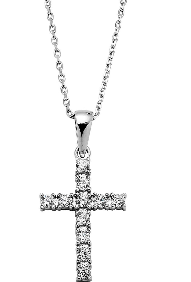 Halssmykke i hvitt gull