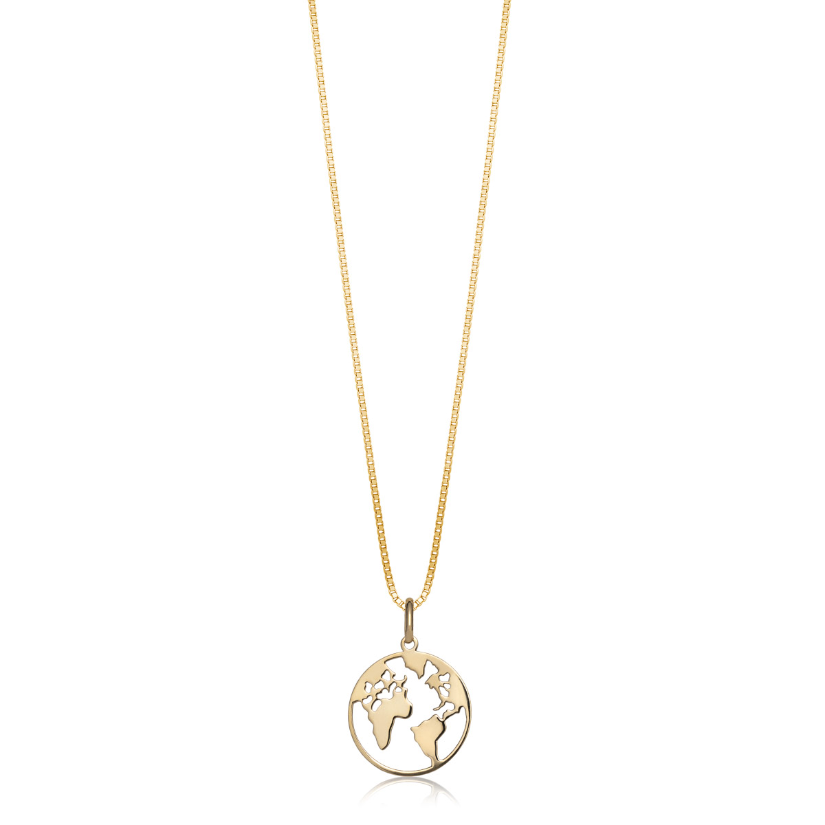 Halssmykke Jordklode 375 Gult Gull