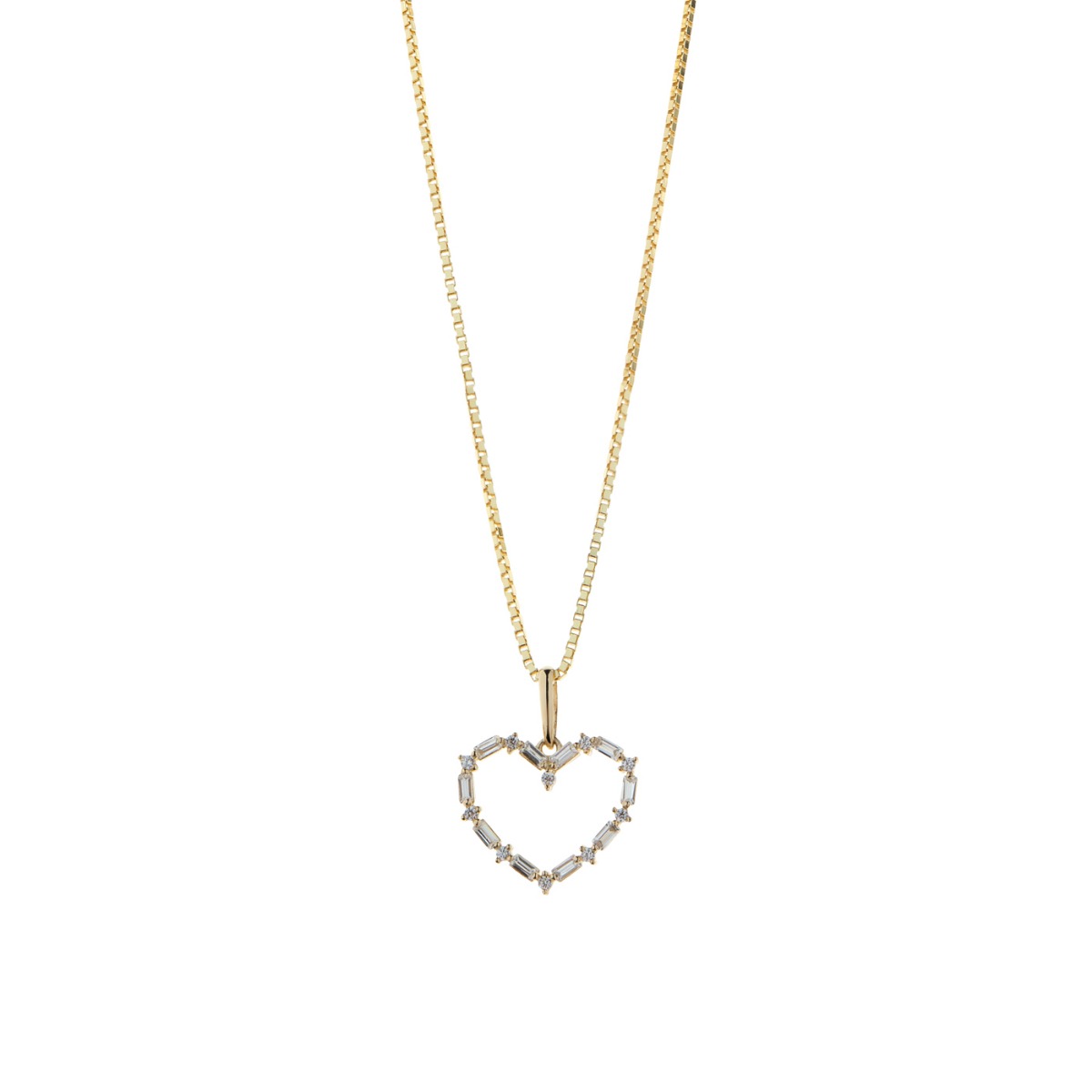 Halssmykke Hjerte 375 Gult Gull