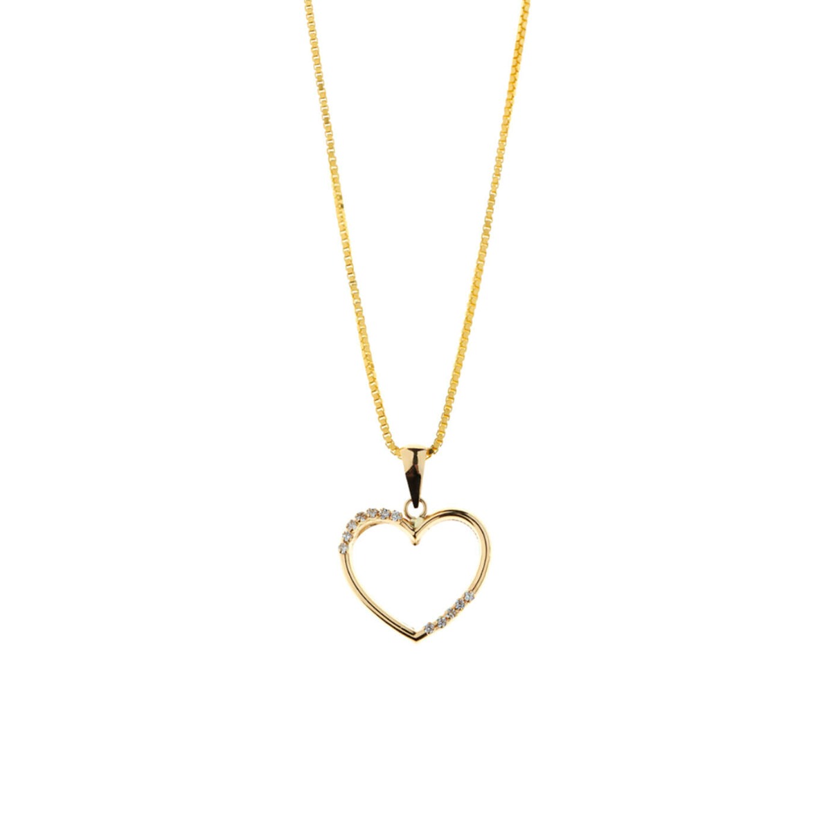 Halssmykke Hjerte 375 Gult Gull