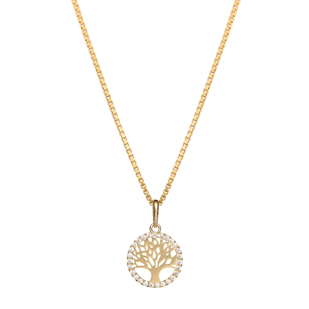 Øredobber Livets Tre 375 Gult Gull Bjørklund