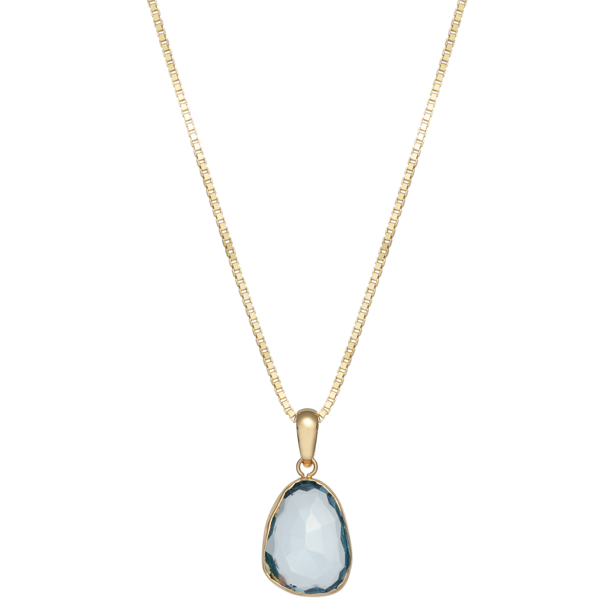 Halssmykke 375 Gult Gull Blå