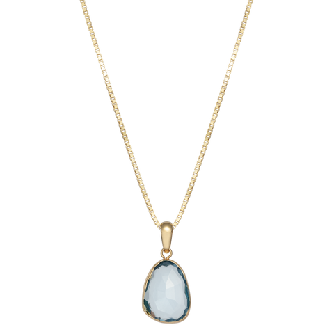 Halssmykke 375 Gult Gull Blå