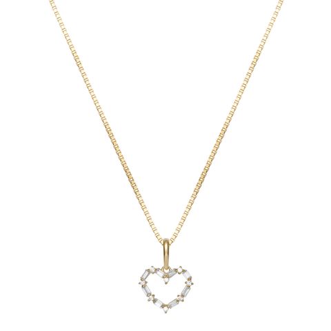 Halssmykke Hjerte 375 Gult Gull