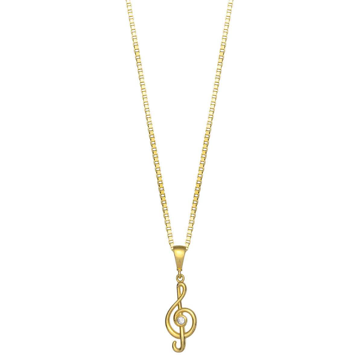 Halssmykke G-Nøkkel 375 Gult Gull