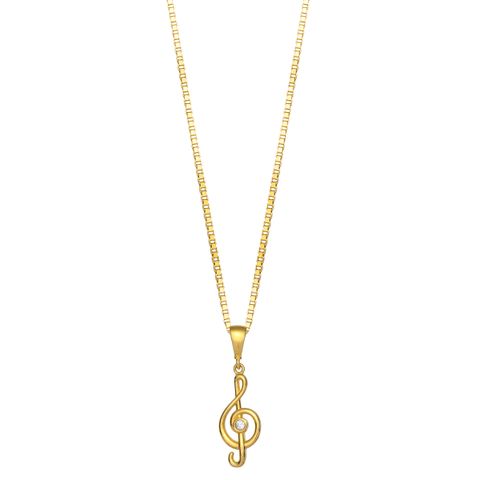 Halssmykke G-Nøkkel 375 Gult Gull