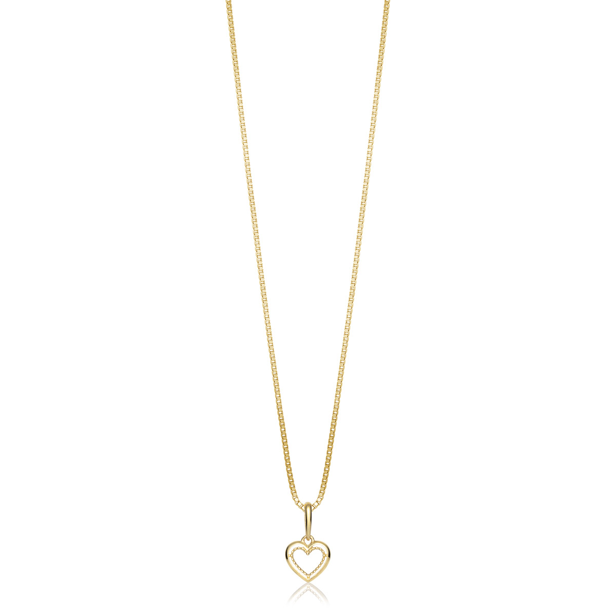 Halssmykke Hjerte 375 Gult Gull