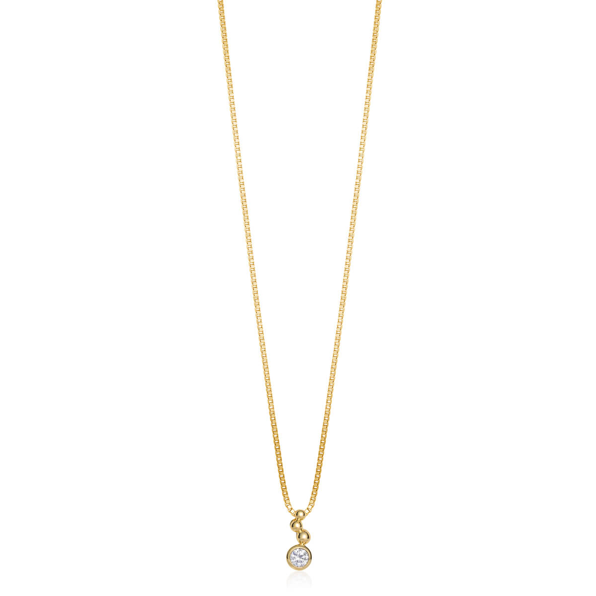 Halssmykke Bobler 375 Gult Gull