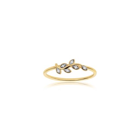 Diamantring 375 Gult Gull 0,0050ct